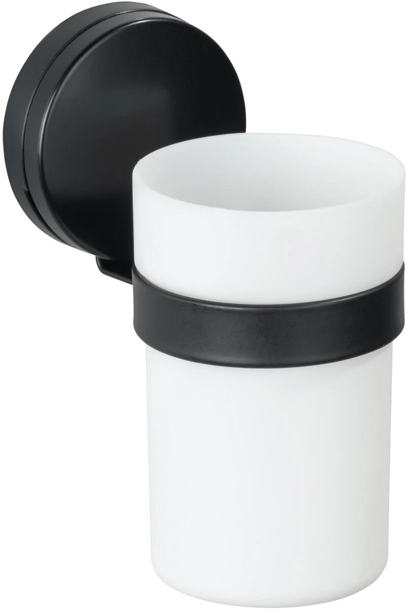 Wenko Pavia Static-Loc® Plus Halter Für Zahnputzbecher, Schwarz