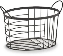 Zeller Aufbewahrungskorb, Metall, Schwarz