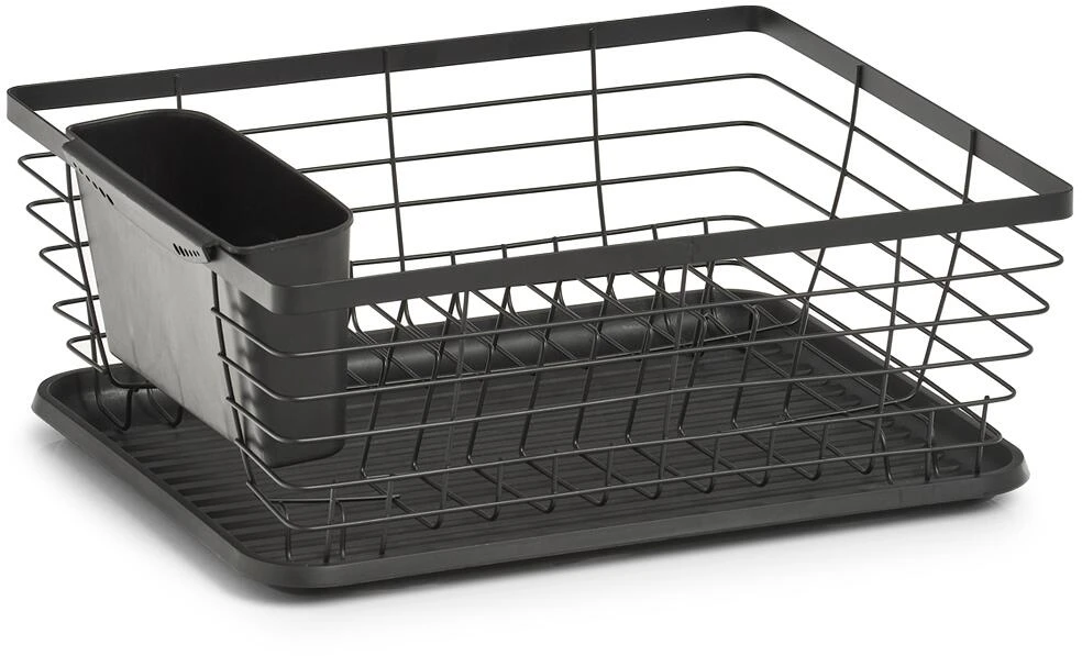 Zeller Geschirrabtropfständer, Metall/Kunststoff, Schwarz – Bild 2