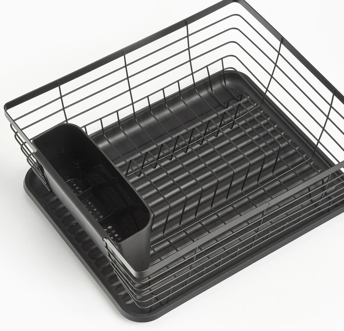 Zeller Geschirrabtropfständer, Metall/Kunststoff, Schwarz – Bild 3