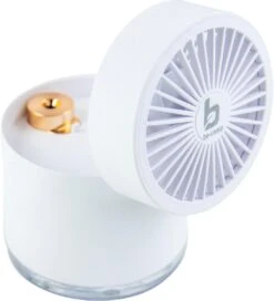 Bo-Camp Fan Tischventilator Mit Luftbefeuchter, USB, 2000mAh, Weiß