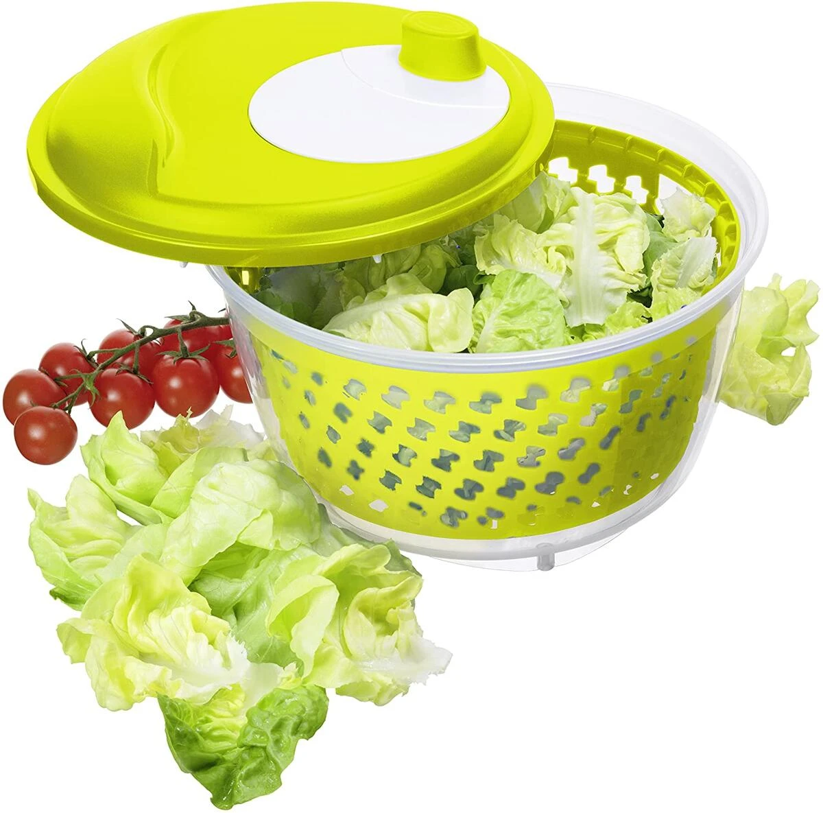 Rotho Fresh Salatschleuder, 4,5L, Grün – Bild 3