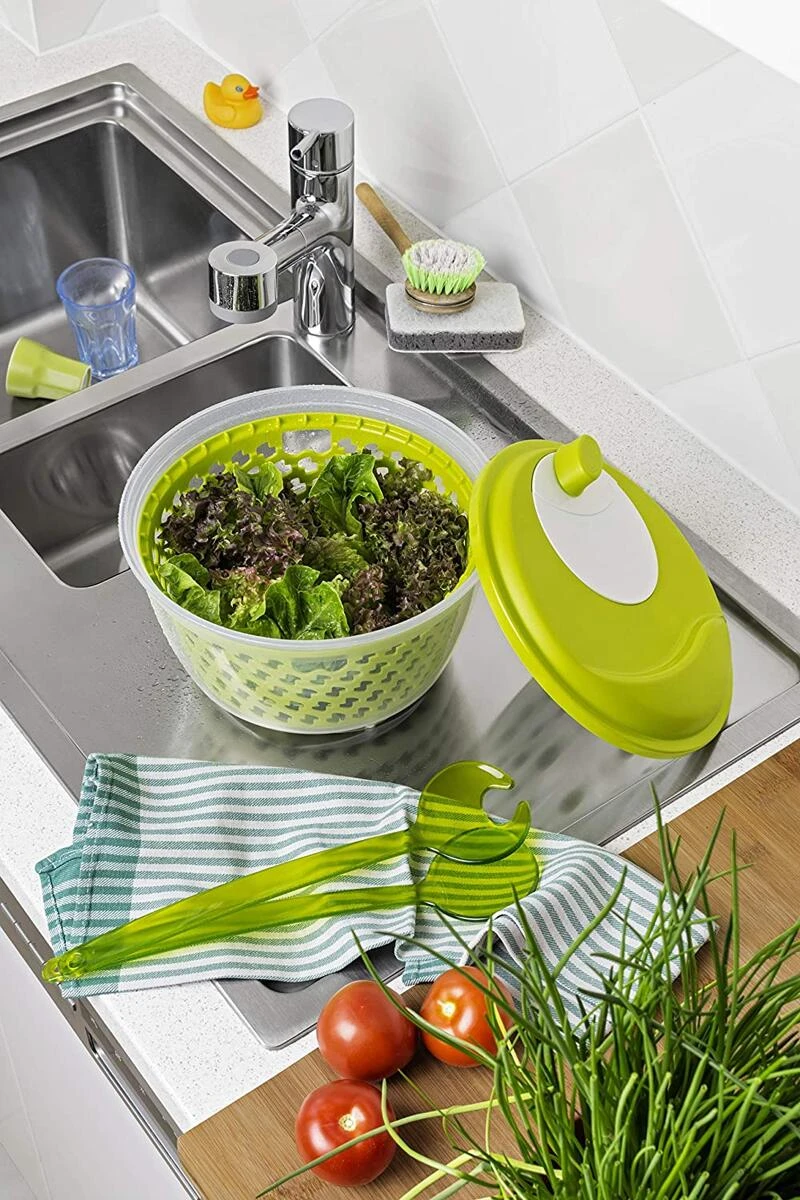 Rotho Fresh Salatschleuder, 4,5L, Grün – Bild 5