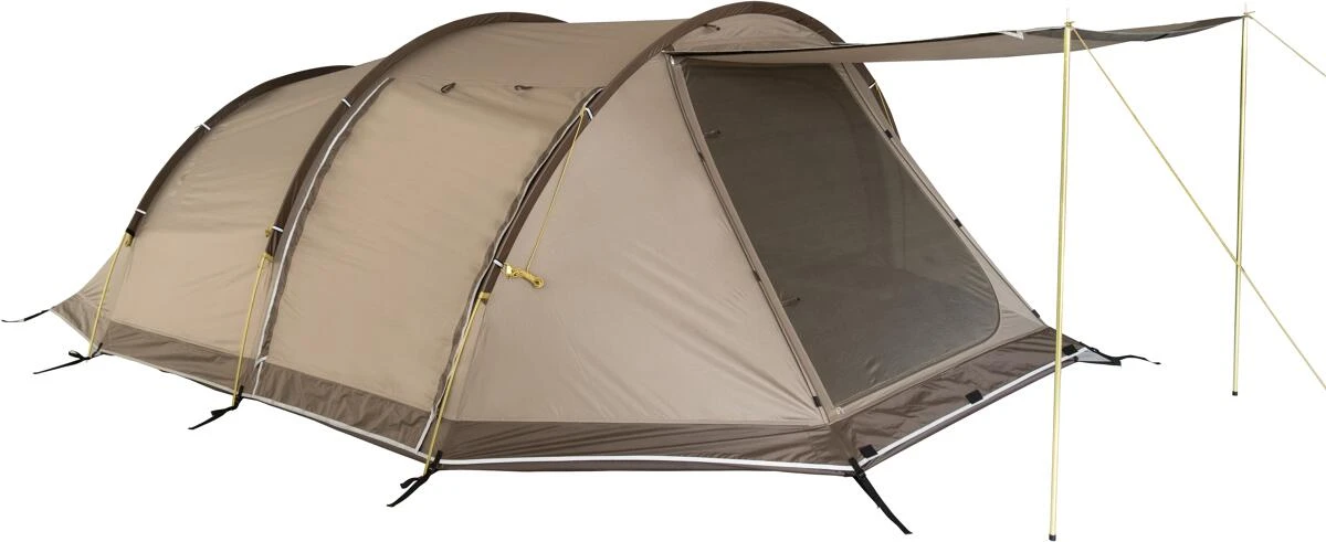 Tambu Durdanta Trekking Tunnelzelt, 4 Personen, 470x300x145cm, Braun