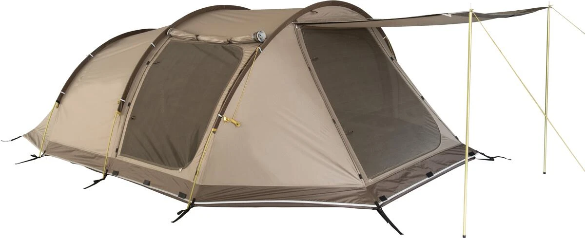 Tambu Durdanta Trekking Tunnelzelt, 4 Personen, 470x300x145cm, Braun – Bild 2