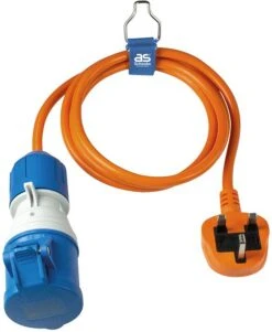 AS-Schwabe CEE-Stecker Adapterleitung Mit Spannngsanzeige Für British Standard