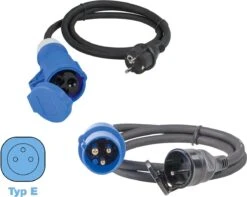 AS-Schwabe NF-Stecker Adapterleitung Mit CEE-Kupplung, Französischer Standard