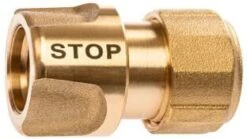 GEKA Plus Schlauchstück Mit Wasserstopp, 3/4", 19mm MS DVGW VP550