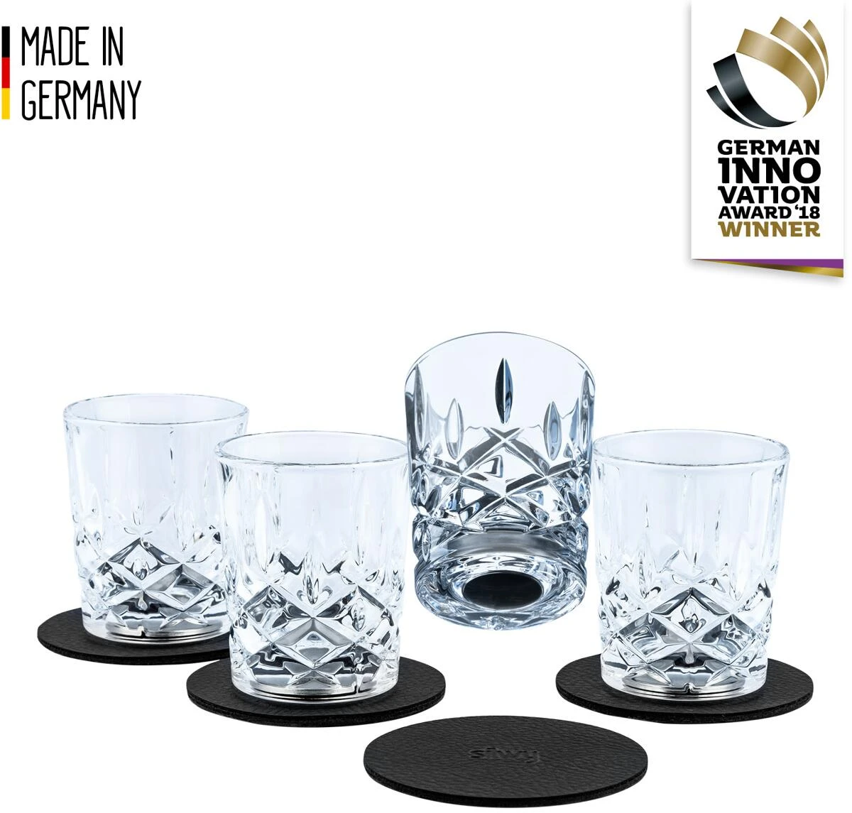 Silwy Magnet Kristall-Shotglas, 4-teilig, 4cl, Transparent – Bild 2