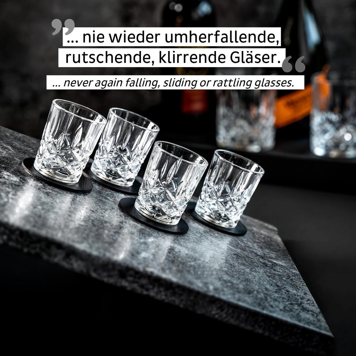 Silwy Magnet Kristall-Shotglas, 4-teilig, 4cl, Transparent – Bild 3