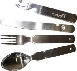 Outdoor Feldbesteck, Edelstahl, 4-teilig