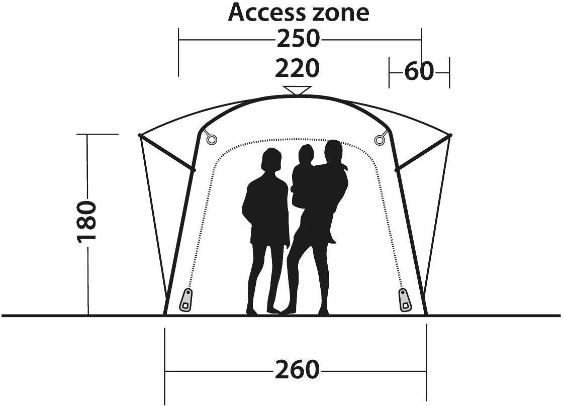 Outwell Milestone Busvorzelt, 260x320cm, Grau – Bild 10