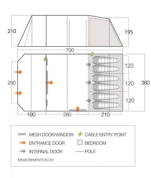 Vango Lismore TC XL Tunnelzelt, 6-Personen – Bild 9