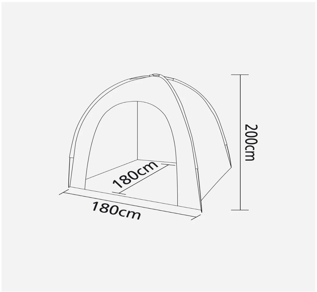 Bo-Camp Lagerzelt, 180x85x185cm, Grau – Bild 7