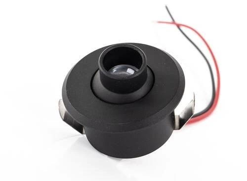 Dimatec LED-Mini Einbauspot, Kurz, 12V/0,4W, Schwarz/matt