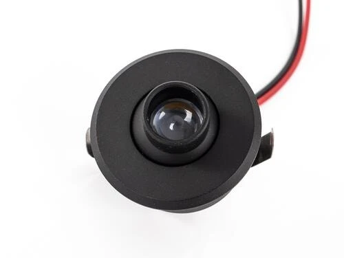 Dimatec LED-Mini Einbauspot, Kurz, 12V/0,4W, Schwarz/matt – Bild 2