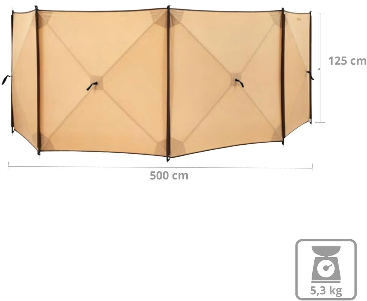 KingCamp Stonehenge Q 500 Camden Windschutz, Beige – Bild 2