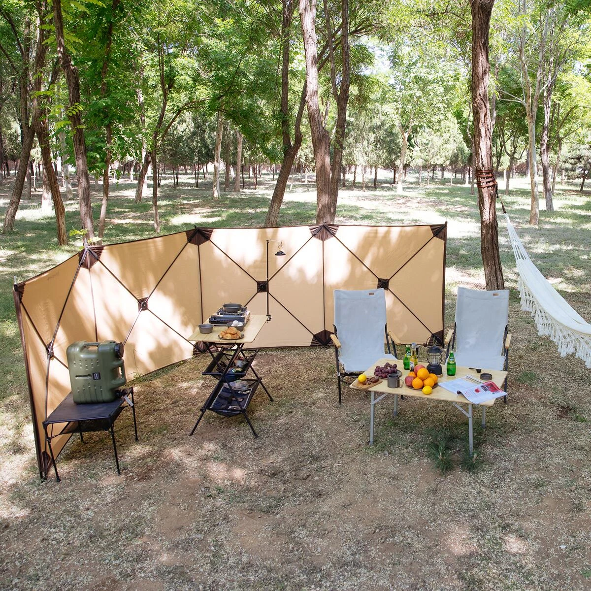 KingCamp Stonehenge Q 500 Camden Windschutz, Beige – Bild 3