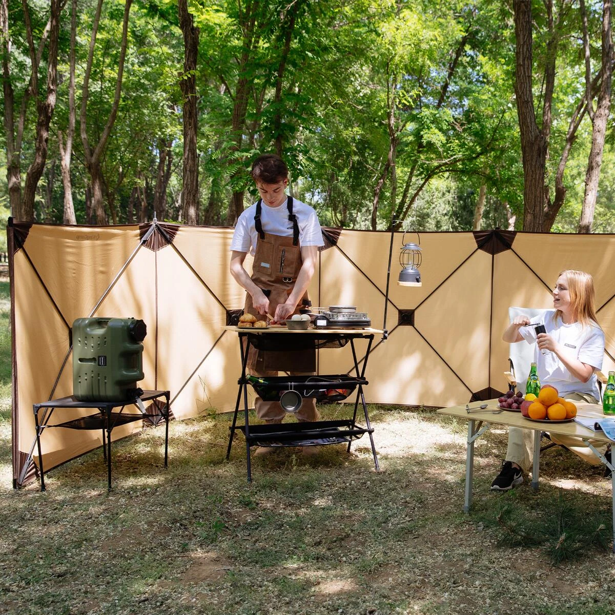 KingCamp Stonehenge Q 500 Camden Windschutz, Beige – Bild 6