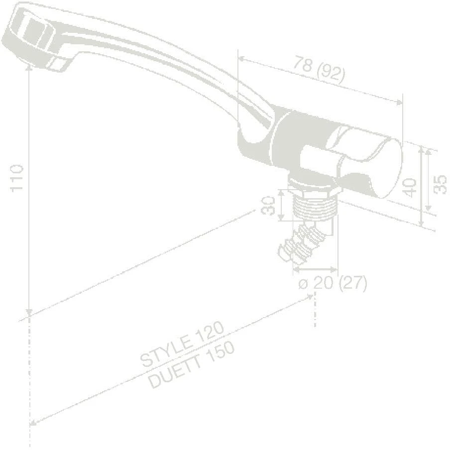RK Reich Multi-Mix-Duett Einhebelmischer, Ø37mm, Mit Brause, Mikroschlter, Chrom/schwarz – Bild 3