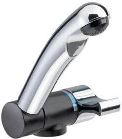 RK Reich Mono-Mix-Style 2002 Einhebelmischer, Ø27mm, Tülle, Mikroschalter, Chrom/schwarz