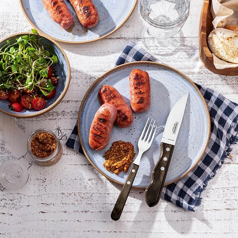 Tramontina Jumbo Steakbesteck, 4-teilig, Braun – Bild 7