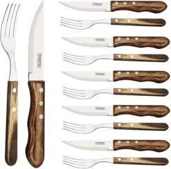 Tramontina Jumbo Steakbesteck Set, 12-teilig, Braun