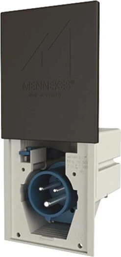 Mennekes CaraCONTACT Einbaustecker, IP44, Schwarz