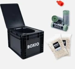BOXIO-TOILET Plus Trockentrenntoilette, Schwarz, Inkl. Zubehör