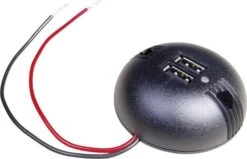 Pro Car Runde Aufbaudose Mit Doppel USB-A, 12/24V, Mit LED