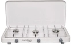 HPV Lambada Gaskocher, 3-flammig, 50mbar, Weiß, Zündsicherung