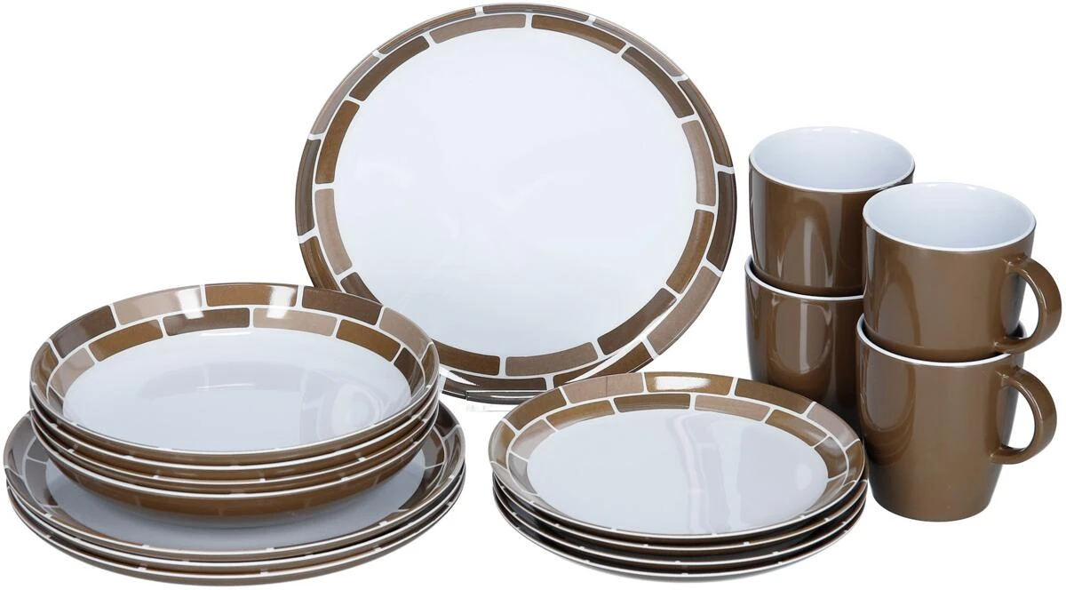 Brunner Chocolate Geschirr-Set, 16-teilig