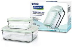 Gimex Glasslock Behälter, 2er Set, Grün