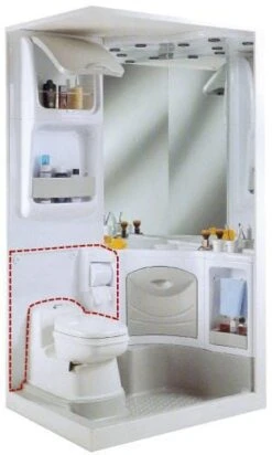 Vecamplast Rückwand Toilette C200 Für Sanitäreinrichtung 2000