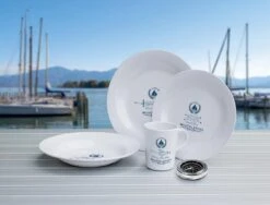 Camp4 Maritime Geschirrset Mit Antirutschring, 8-teilig