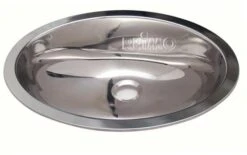 Diverse Einbauspüle, Edelstahl, Oval, 390x510mm