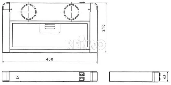 Baraldi Filterabzugshaube Click 12V, Edelstahl, LED – Bild 2