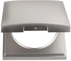 Berker Integro Flow Rahmen, Mit Klappdeckel, 1-fach, Chrom Matt