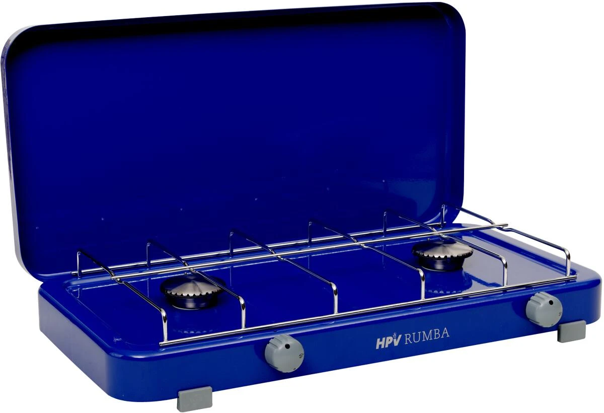 HPV Rumba Gaskocher, 2-flammig, 50mbar, Blau