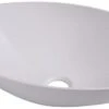 Waschbecken Halboval, 400x300x135mm, Weiß