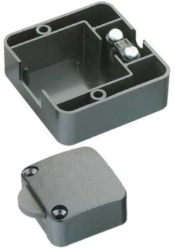 FAWO Einbau-Truhentaster, Mit Zusatzgehäuse, Schwarz