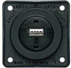 Berker Integro Flow/Pure USB-Ladesteckdose, 12V, Schwarz