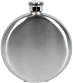 BasicNature Brush Flachmann, 150ml, Edelstahl