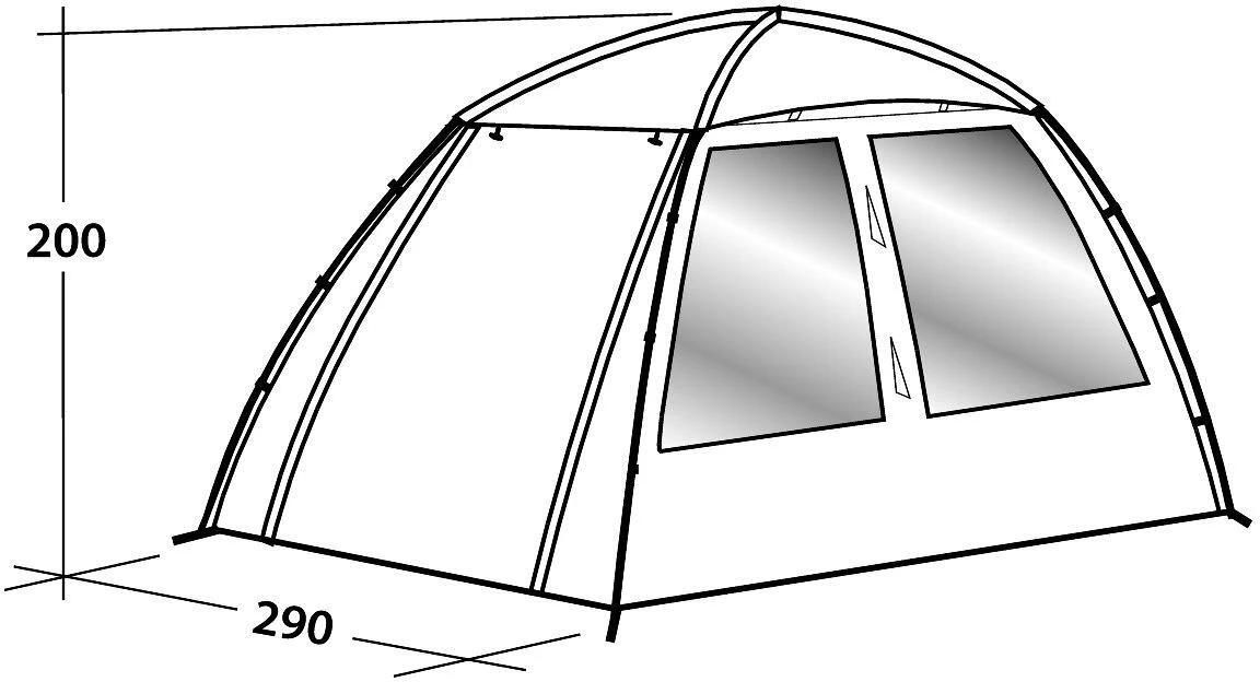 Easy Camp Daytent Zelt, 200x290x290cm, Grau – Bild 5