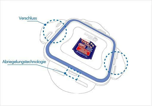 Lock & Lock Lock&Lock Classic Vorratsdose Mit Serviereinsatz, 3,6L – Bild 3