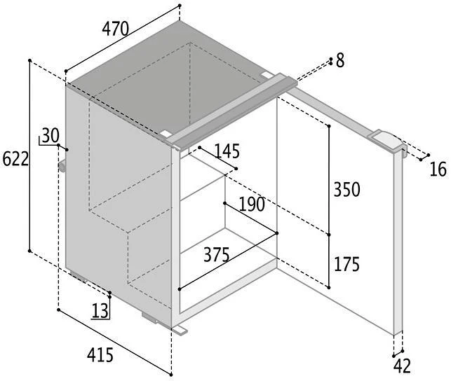 Vitrifrigo C60i Kompressor-Kühlschrank, 12/24V, 60L, Mit Gefrierfach – Bild 5