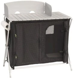 Outwell Sudbury Küchentisch, 91x51x80/100cm, Schwarz