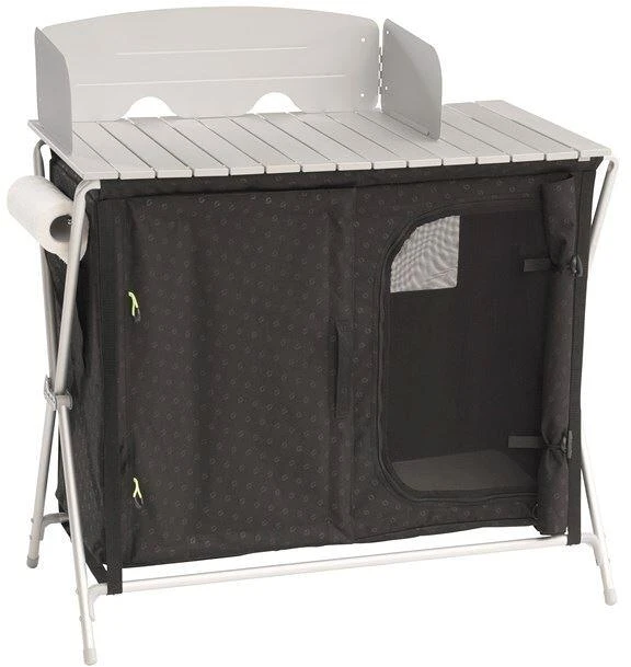 Outwell Sudbury Küchentisch, 91x51x80/100cm, Schwarz