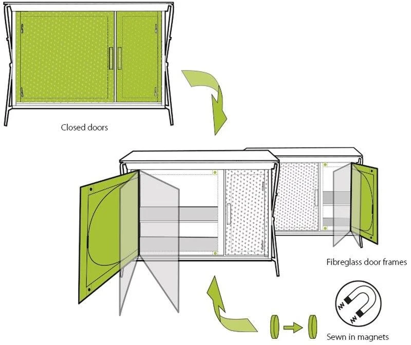 Outwell Sudbury Küchentisch, 91x51x80/100cm, Schwarz – Bild 4