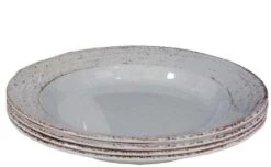 Gimex Casa Grey Melamin Tiefe Teller-Set, 4-teilig